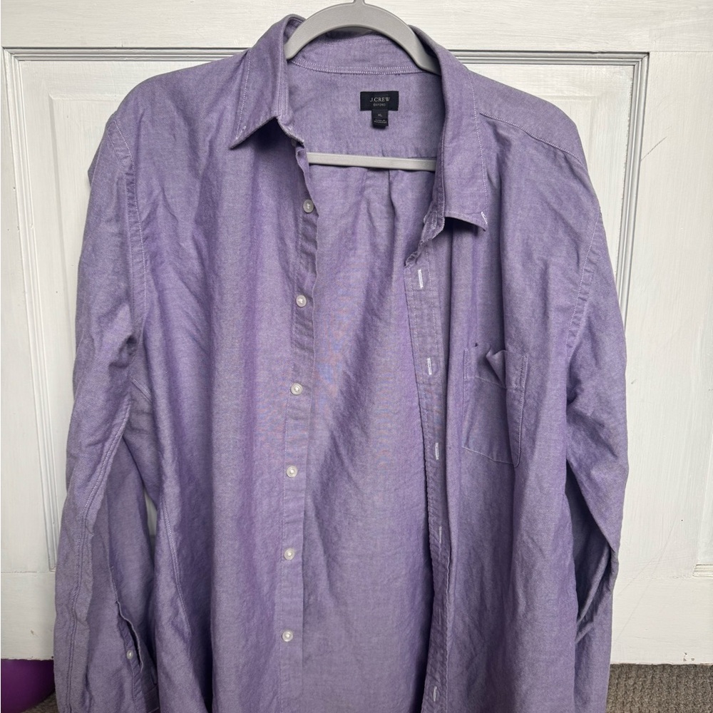 J. Crew Men's Lavender Button-Down Oxford Shirt